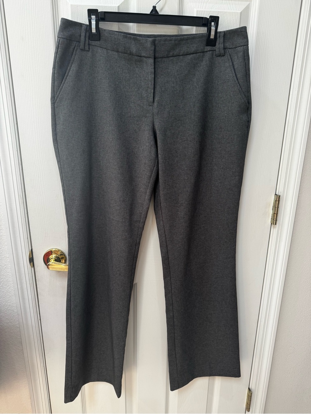 New York & Company Charcoal Gray Boot-Cut Work Pants